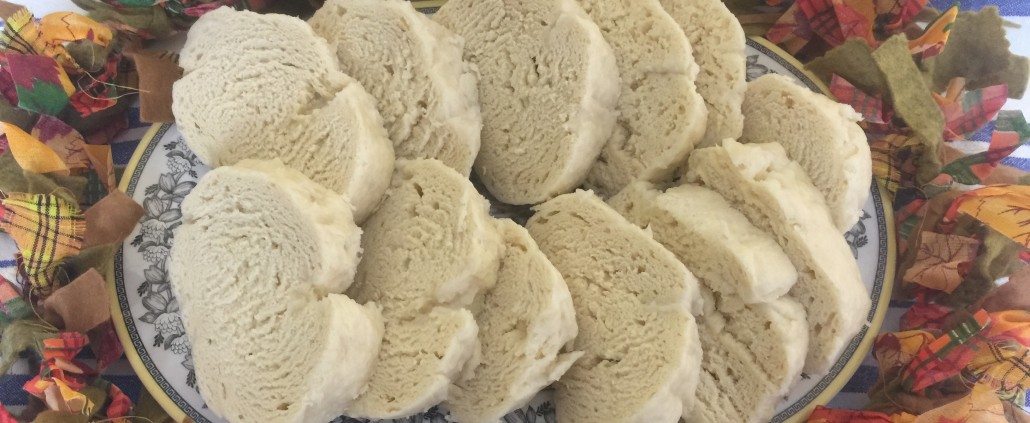 serving German Yeast Dumplings