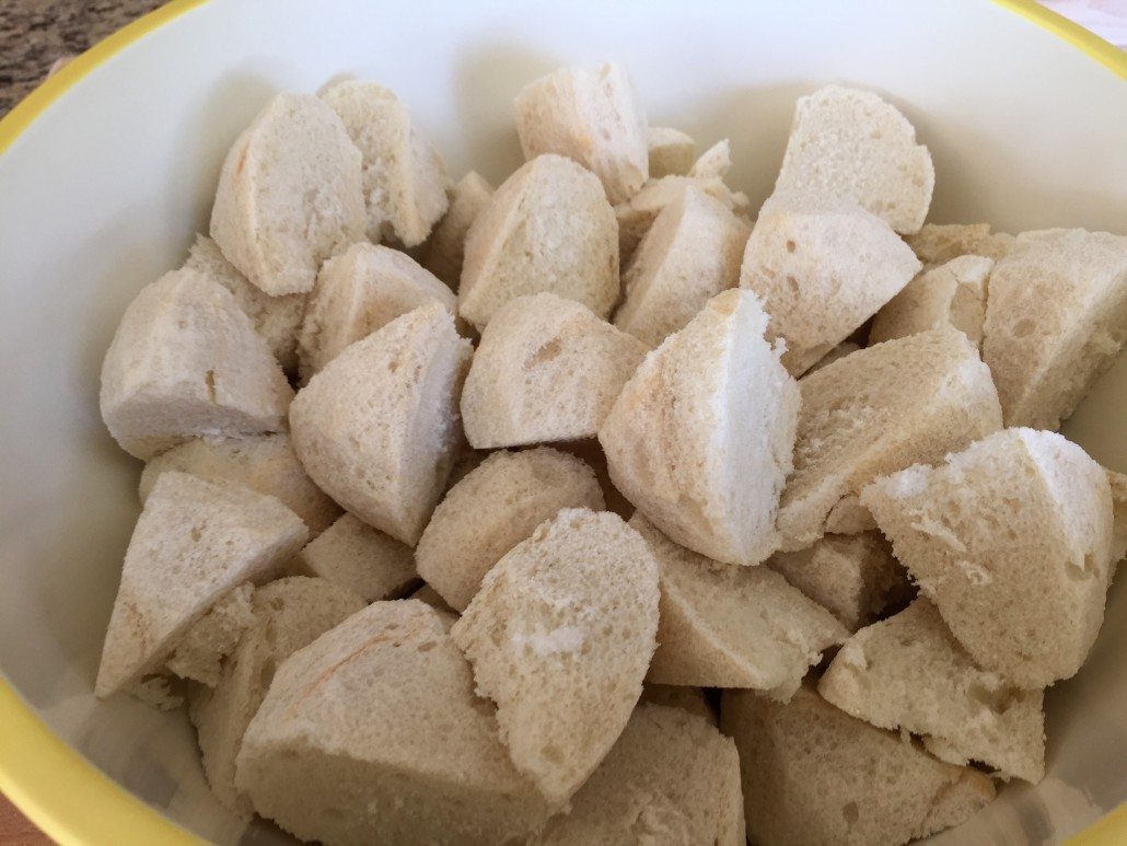 Preparation of the bread for the German Traditional Bread Patties Recipe