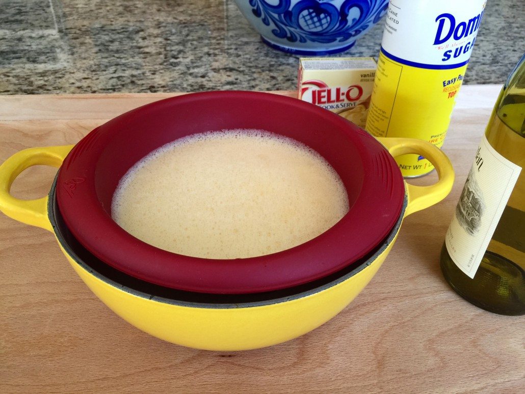 Preparation of the wine sauce for the German Traditional Bread Patties Recipe