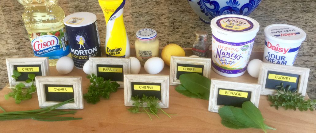 Ingredients for Original Frankfurter Green Sauce Recipe