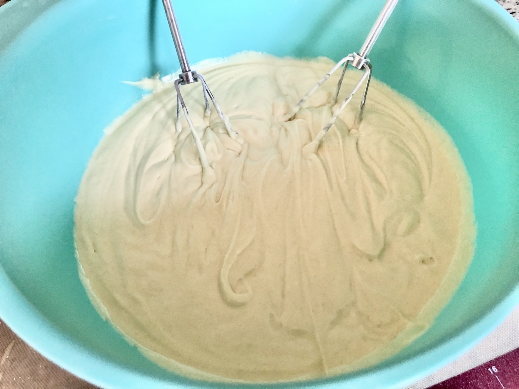 Making the batter for the Fanta Lemonade Cake