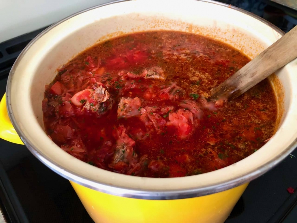 Finishing the Classic Borscht Recipe